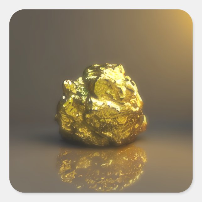 Sticker Carré Gobelet d'or (Devant)