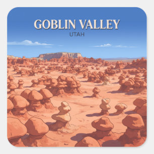 Sticker Carré Goblin Valley State Park Green River Utah