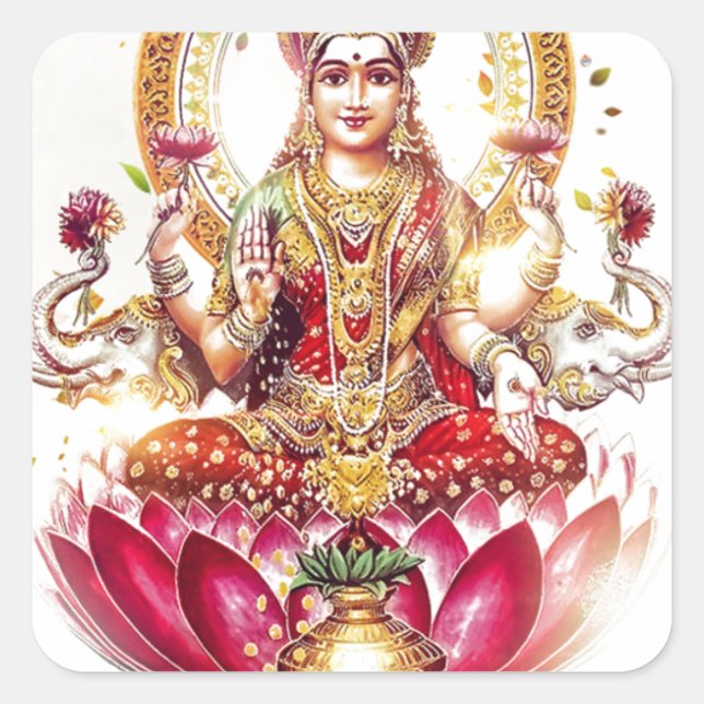 STICKER CARRÉ GODDESS LAKSHMI (Devant)