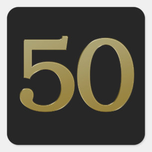 Sticker Carré Gold 50