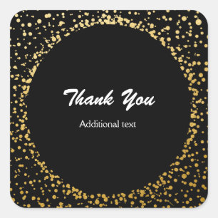 Sticker Carré Gold Confetti Elégant Dots Glamor Favoriser Sticke