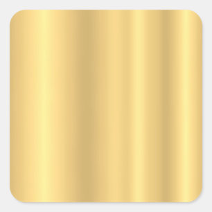 Sticker Carré Gold Look Modern Ajouter Votre Texte Élégant Blanc