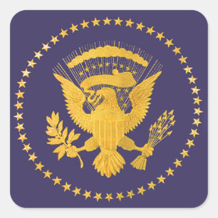 Sticker Carré Gold Presidential