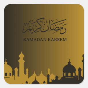Sticker Carré Gold Ramadan kareem 2024