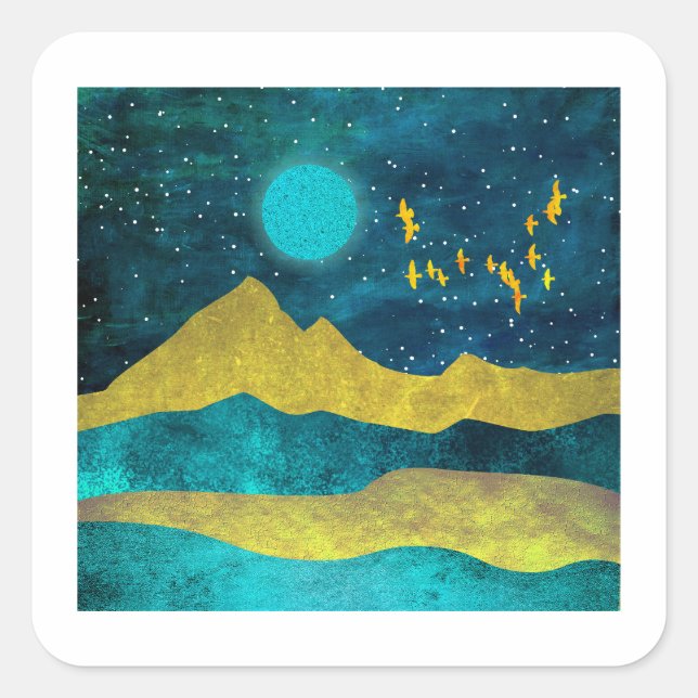 Sticker Carré Golden Flock (Devant)