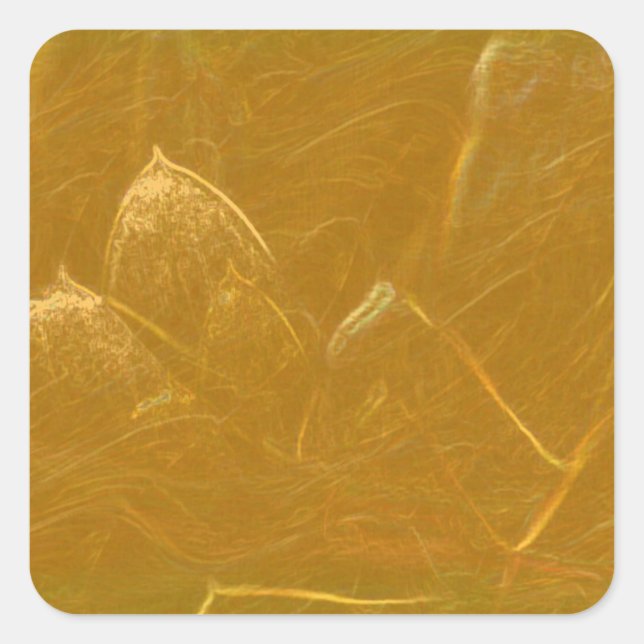 STICKER CARRÉ GOLDEN LOTUS2 (Devant)