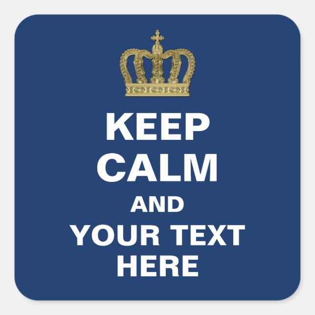 Sticker Carré Golden Royal Crown II + votre backgr. & idées (Devant)