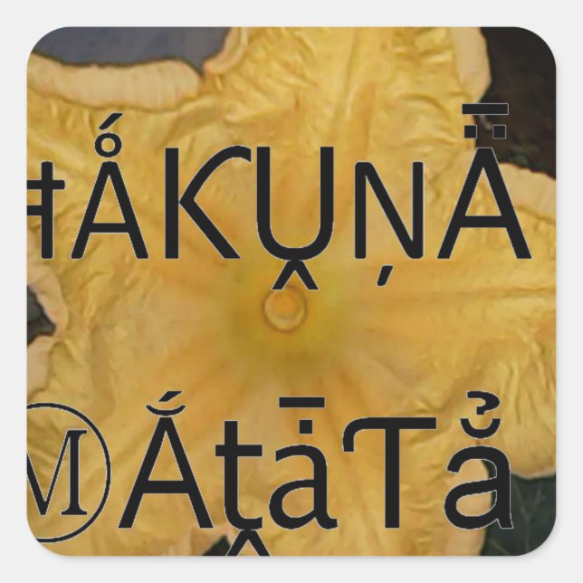 Sticker Carré Golden Star Hakuna Matata (Devant)