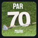Sticker Carré Golf 70th Birthday Par soixante-dix pour golfeur<br><div class="desc">Vous cherchez la meilleure façon de célébrer un 70e anniversaire pour un golfeur dans votre vie? Découvrez notre sélection extraordinaire de Golf 70th Birthday Par soixante-dix pour les Stickers Carrés golfeurs! Ces autocollants sont la façon parfaite de montrer à votre être cher combien vous vous souciez. Avec une grande variété...</div>