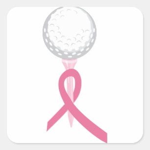 Sticker Carré Golf de Pink Ribbon