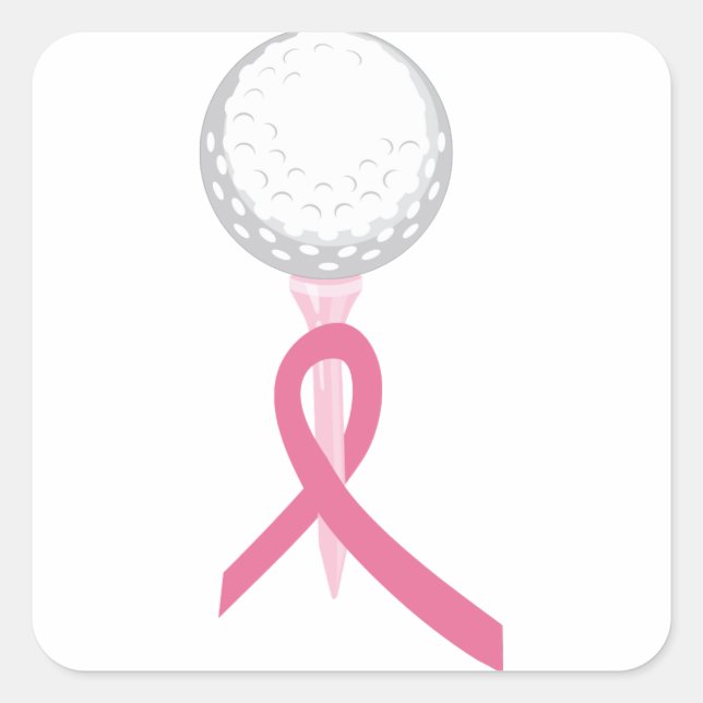 Sticker Carré Golf de Ribbon rose (Devant)