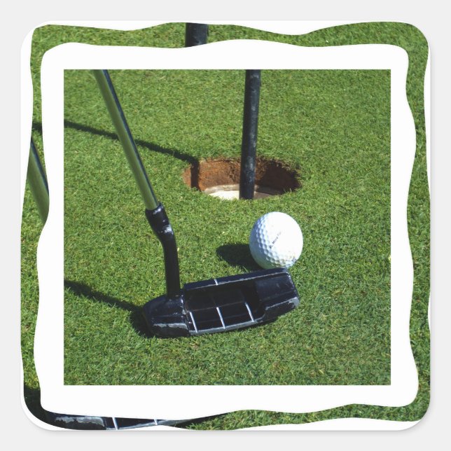 Sticker Carré Golf Make That Par, (Devant)