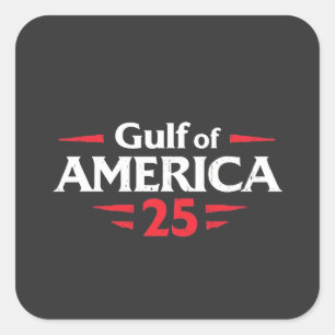 Sticker Carré Golfe d'Amérique Patriotique Américain Drapeau USA