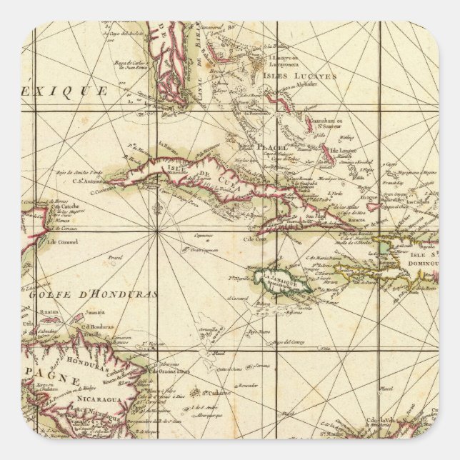 Sticker Carré Golfe du Mexique (Devant)