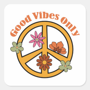 Sticker Carré Good Vibes uniquement