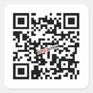 Sticker Carré Google Ron Paul QR