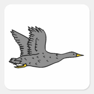 Sticker Carré Goose gris