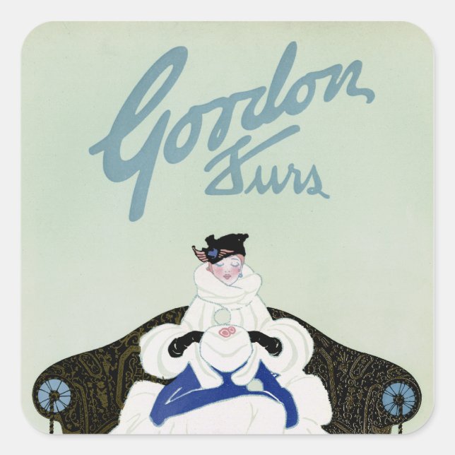 Sticker Carré Gordon Furs (Devant)