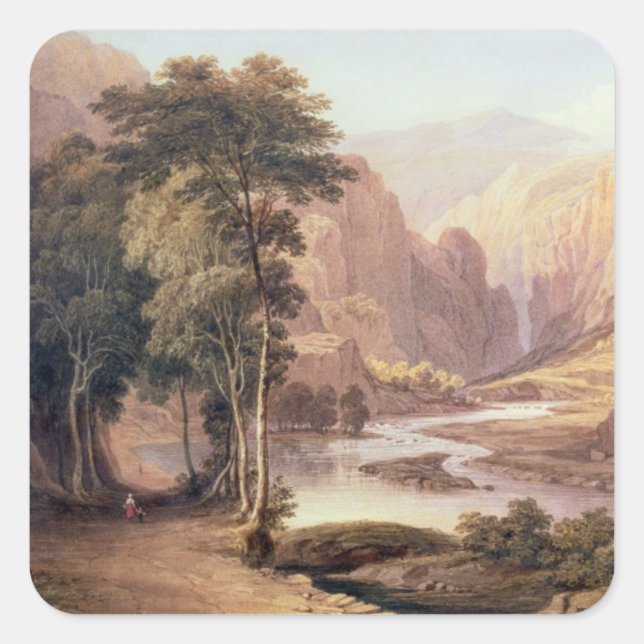 Sticker Carré Gorge de Tasmanian (w/c) (Devant)