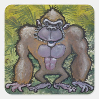 Sticker Carré Gorilla