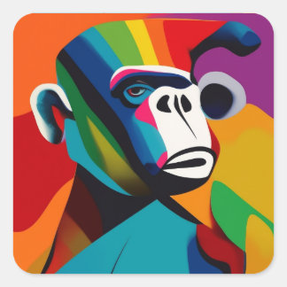 Sticker Carré gorilla style