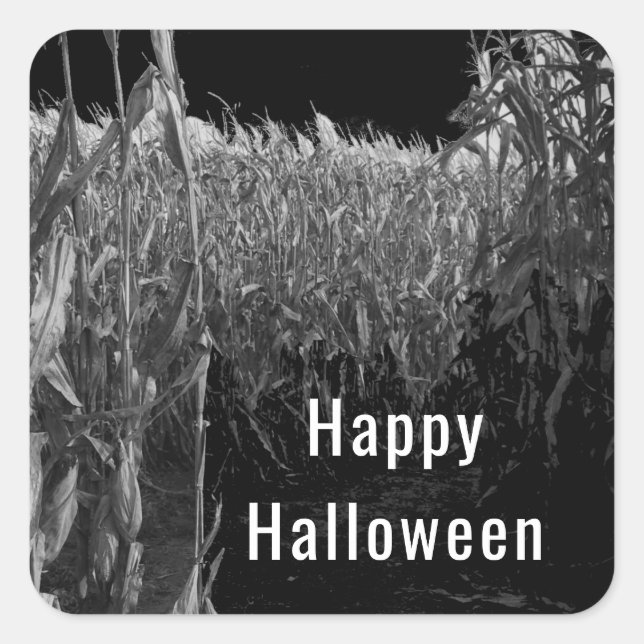 Sticker Carré Gothic Halloween Vintage maïs Maze (Devant)