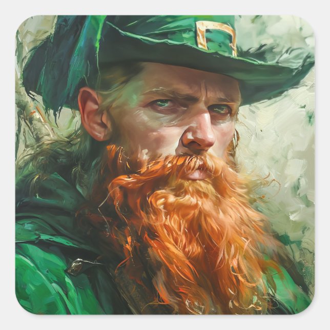 Sticker Carré Gothique Leprechaun (Devant)