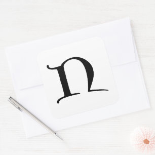 Sticker Carré Goudy-Lombardic Gothic Versal Majuscule N