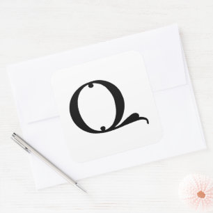 Sticker Carré Goudy-Lombardic Gothic Versal Majuscule Q