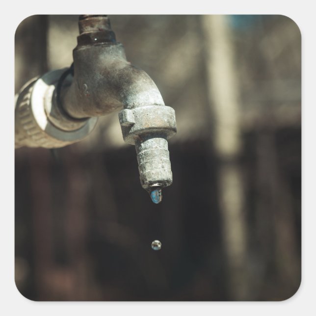 Sticker Carré Goutte d'eau (Devant)