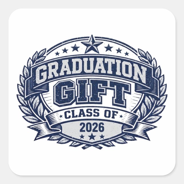 Sticker Carré Grad Gift – Perfect Graduation Celebration (Devant)