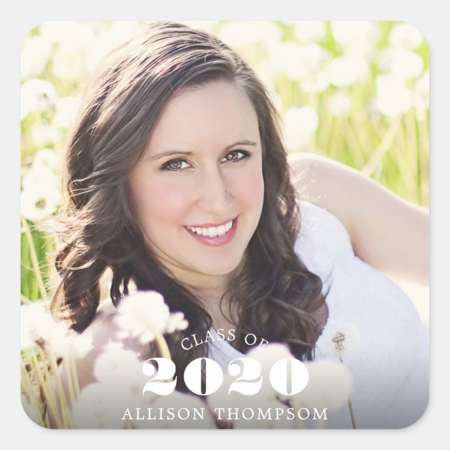 Sticker Carré Grad Photo Moderne (Devant)