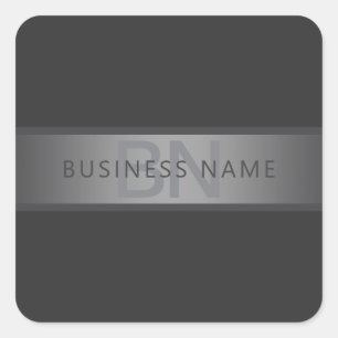Sticker Carré Gradient gris foncé moderne Nom ou raison sociale
