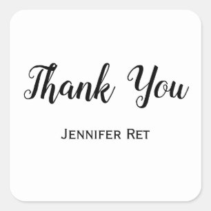 Sticker Carré graduation de calligraphie noire minimale simple