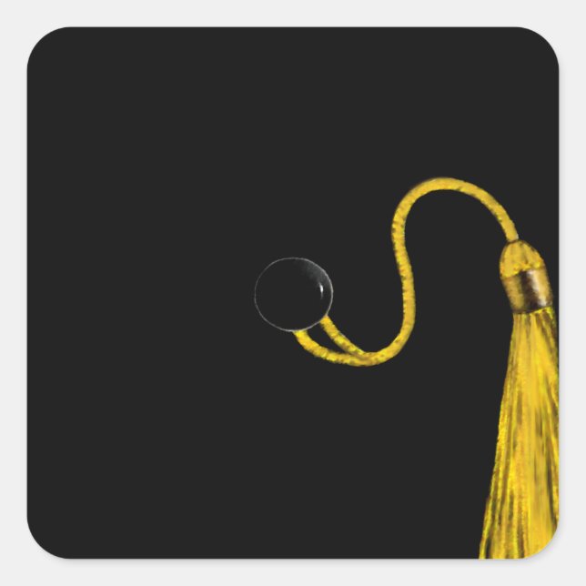 Sticker Carré Graduation Noir et Or (Devant)