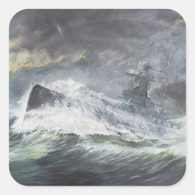 Sticker Carré Graf Spee entre dans l'Océan Indien le 3 novembre (Devant)