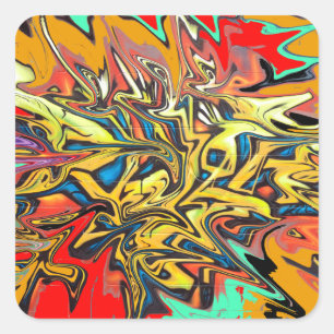 Sticker Carré Graffiti