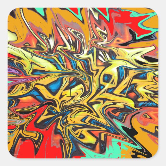 Sticker Carré Graffiti (Devant)