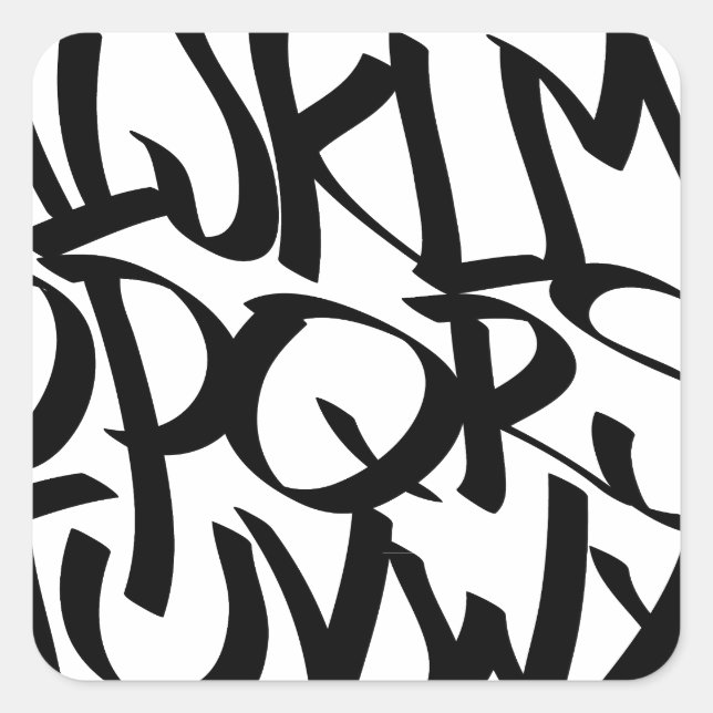 Sticker Carré graffiti (Devant)