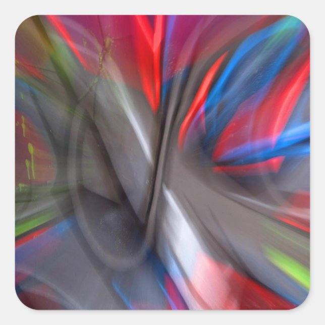 Sticker Carré Graffiti Abstrait (Devant)