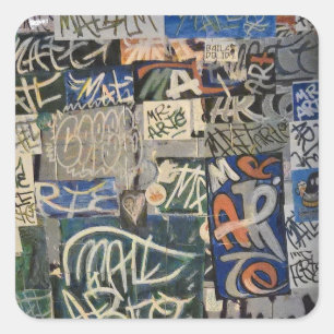 Sticker Carré Graffiti coloré