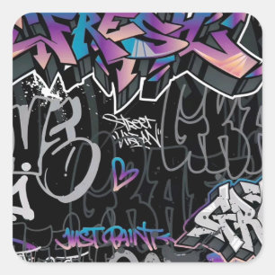 STICKER CARRÉ GRAFFITI N° 2