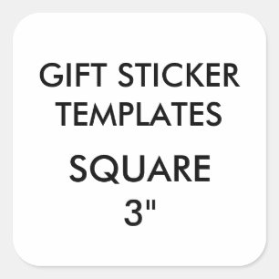 Sticker Carré GRAND 3" fait sur commande modèle CARRÉ