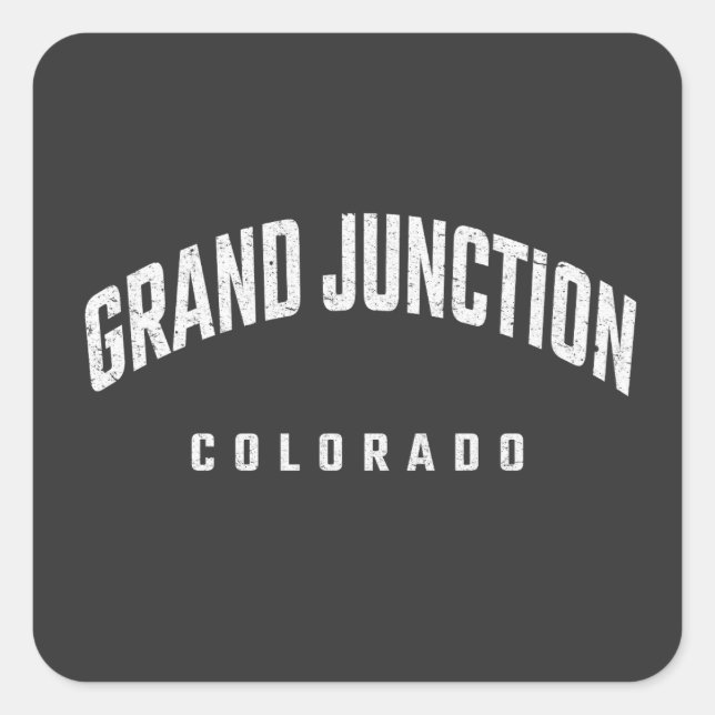 Sticker Carré Grand Junction Colorado CO (Devant)