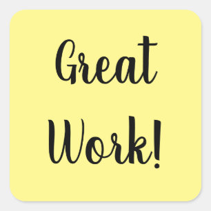 Sticker Carré Grande autocollante de travail