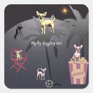 Sticker Carré Grande étoile éblouissante