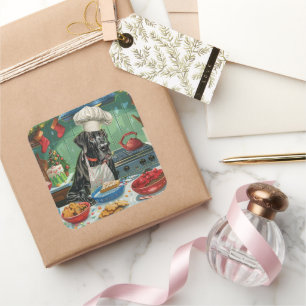 Sticker Carré Grande pâtisserie de vacances Dane : Noël festif