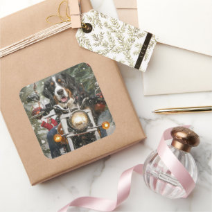 Sticker Carré Grande Suisse de l'équitation moto Noël