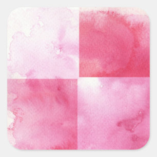 Sticker Carré grandes bannières d'aquarelle pour votre