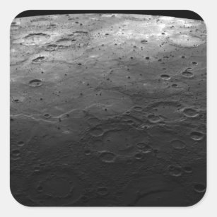 Sticker Carré Grands cratères sur la planète Mercure